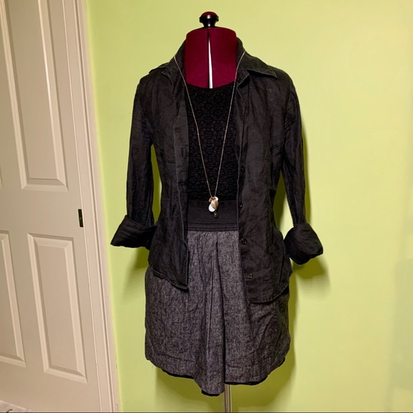 Sisley Black Linen Jacket - Picture 2 of 13